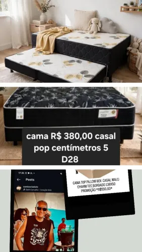 Cama combo leva 2 paga 1 só Box Solteiro Cama Auxili 88x188x58cm