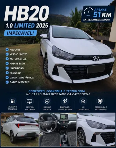 Hyundai HB20 Limited Plus1.0 Flex 12V Mec. 2025