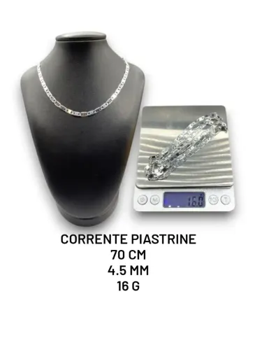Corrente de Prata Piastrine