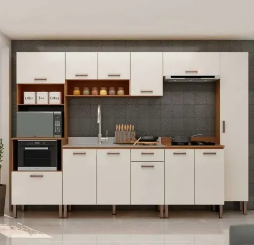 COZINHA MODULADA ESSENCIA 6 PECAS COM TAMPO FENDI FENDI - GENIALFLEX