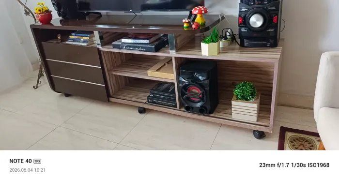 Rack Madeira  para TV ate 60" com 2 gavetas