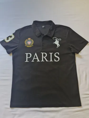 Camisa Polo PARIS Preta Premium Masculina