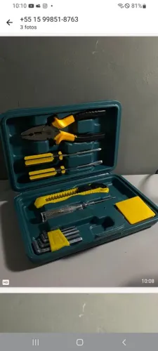 Maleta kit de Ferramentas 12 peças - Novo
