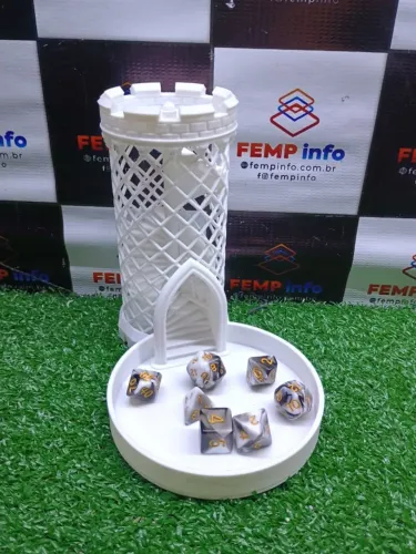 Torre Mediavel de Rolagem de Dados RPG - Impressão 3D