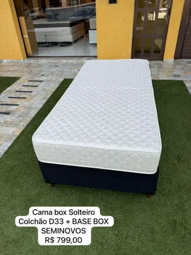 Cama de Solteiro com colchão D33 Seminovo - Entrego! 