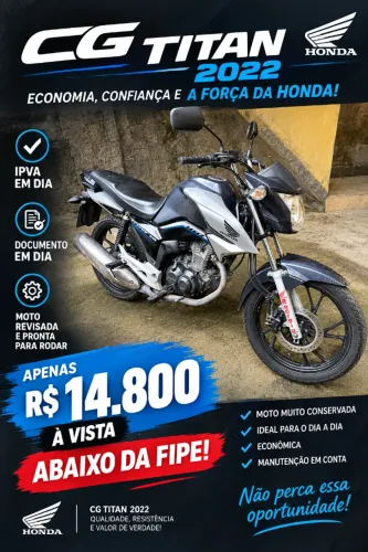 Vendo CG Titan abaixo da Fip 