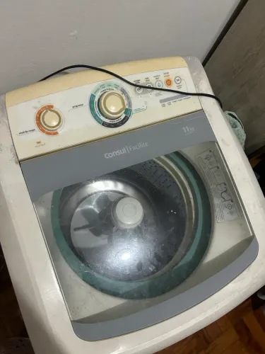 Máquina de lavar com defeito