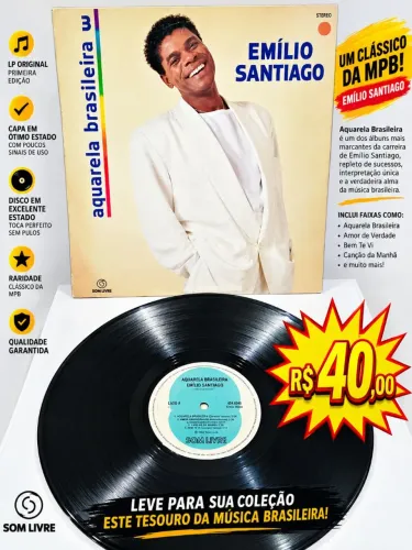 LP Emílio Santiago aquarela brasileira
