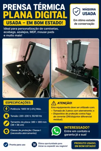 Prensa térmica - Sublimação