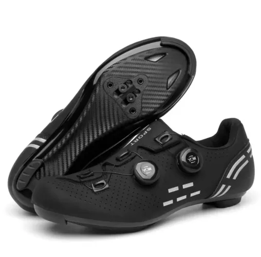 Sapatilha Bike Speed Sport Preta e Branca 43 EUR