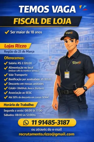 VAGAS 25 DE MARÇO