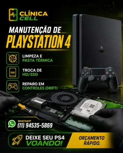 Conserto e Manutenção de PS4 Playstation 4