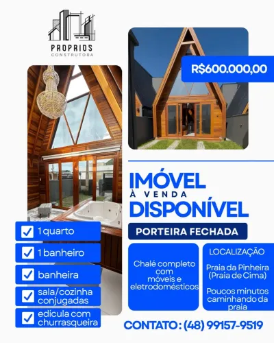 Chalé mobiliado na Pinheira - próx. Praia de Cima