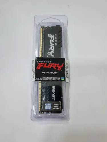 Memória RAM 8GB DDR4 - Kingston Fury Beast, 8GB, 3200MHz, CL16 - KF432C16BB/8