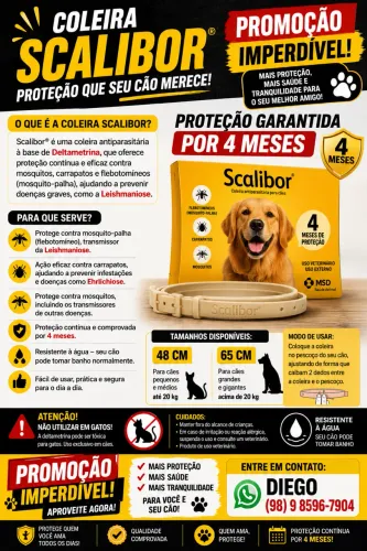 Coleira proteção Scalibor proteja seu pet