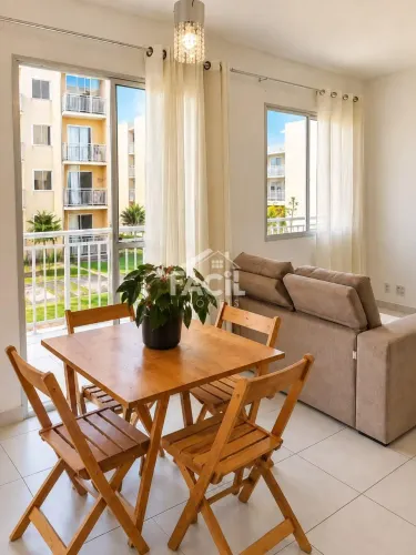 Apartamento semimobiliado de 3 quartos, com suíte, para locação na Praia da Baleia, Serra