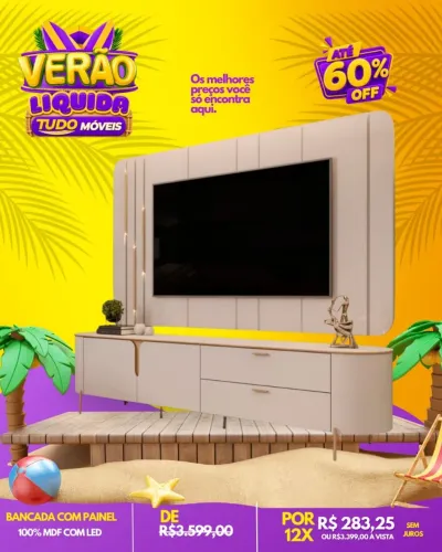 BANCADA COM PAINEL
