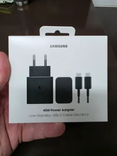 Kit Carregador 45w e Cabo USB-C Samsung Lacrado Original