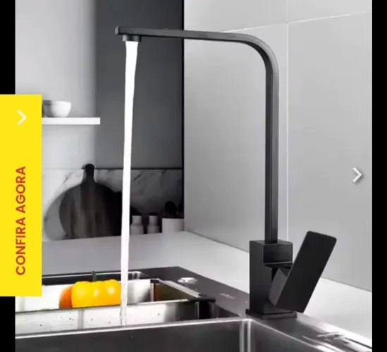 Torneira gourmet monocomando preta