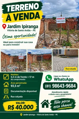 Terreno em Vitória de Santo Antão