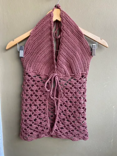 blusa de crochê frente aberta