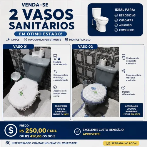 2 vasos sanitários