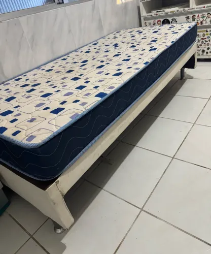 Cama de Solteiro com Colchão - Estrutura para Bicama
