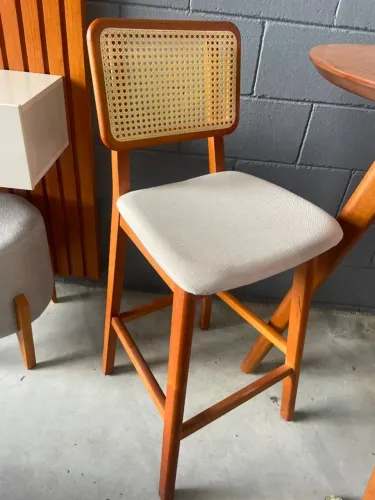 Banqueta em Madeira Maciça em Tela ÚLTIMAS UNIDADES