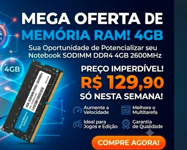 Memória ram notebook ddr4 2600mhz