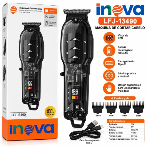 Máquina de cortar cabelo Recarregável