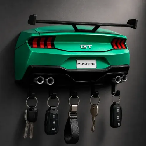 Porta Chaves Mustang GT Automotivo Suporte Parede Estilo Luxo Personalizado Carros