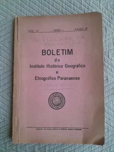 Raro boletim do instituto histórico paranaense