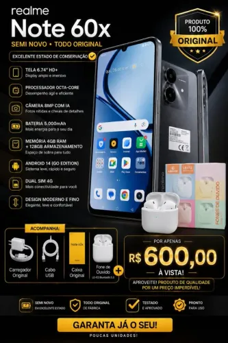 Celular Redmi note 60x