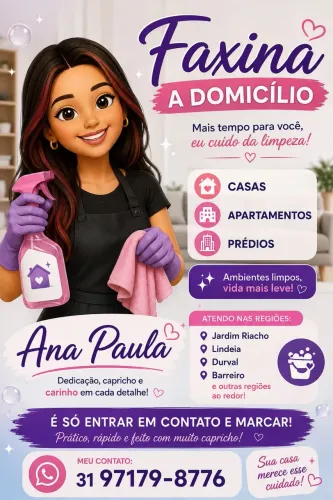 Faxinas em contagem e região! 
