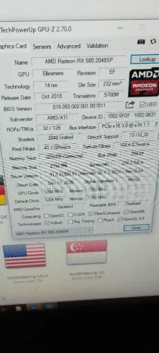 Placa de vídeo RX 580 8gb