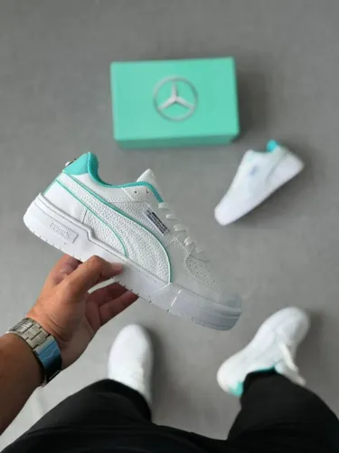 Tenis Puma Mercedes 2.0  Premium Branco verde água 