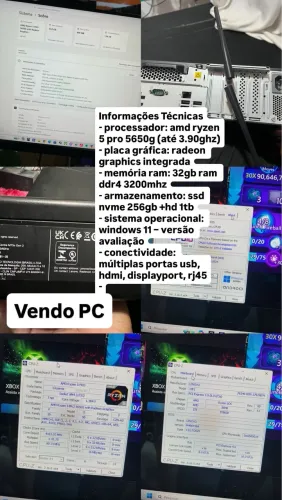 Computador Desktop Lenovo Thinkcentre M75s Gen 2 A5p5650g 32G N W11p 1tb