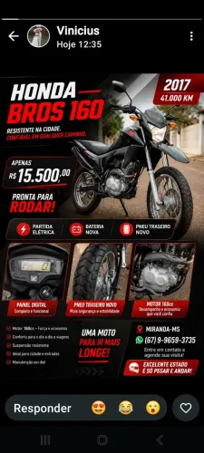 Moto Honda bros 160