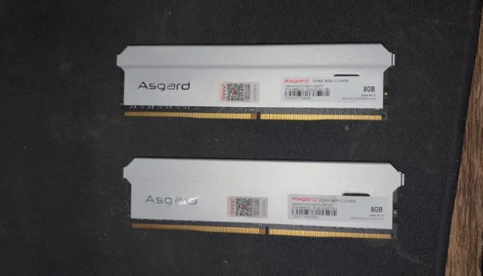 Kit Memória RAM Asgard DDR4 16GB (2x8GB) 3600MHz - XMP 2.0 (Dual Channel)
