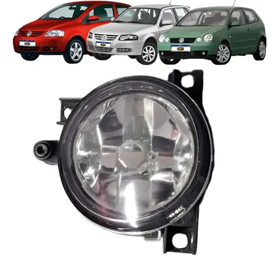 Farol De Milha Esquerdo Gol G4 Fox Polo 2003 A 2010 Cristal