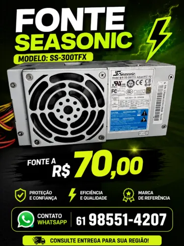 Sea Sonic Electronics SS-300TFX Fonte De Alimentação Para PC 300W