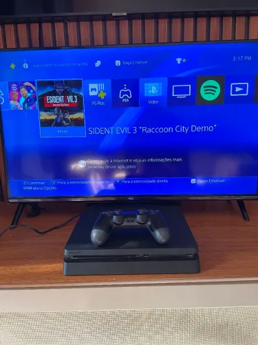 Playstation 4 + 1 controle + cabos