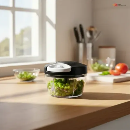 Processador Manual De Alimentos Com 2 Lâminas Premium