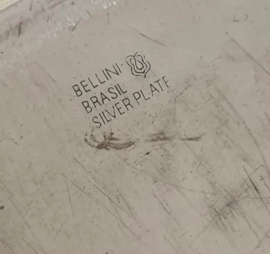 Bandeja Retangular em prata Bellini