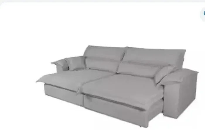 ESTOFADO RETRATIL RECLINAVEL NIVUS 03 LUG 2,50MT 650 RUSTICO LISO CINZA URBANO RUSTICO LIS