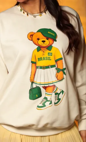 Blusa moletom Brasil feminina 