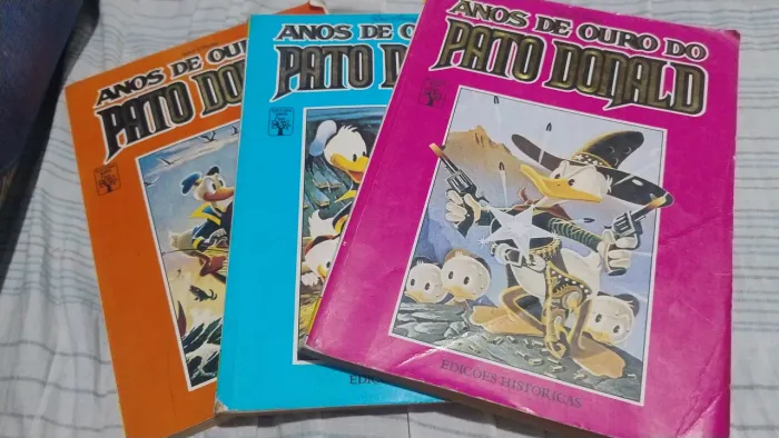 Livros Anos de Ouro do Pato Donald(1988) edições 1,2,3