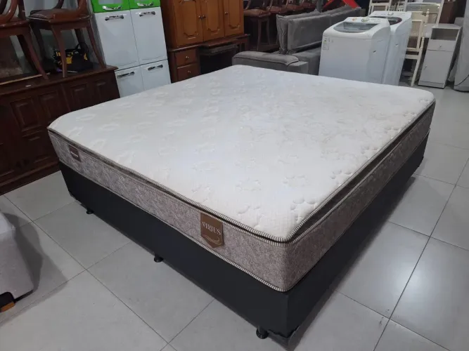 Cama box super king size Colchão americaflex molas ensacandas bambú  193 por 203 