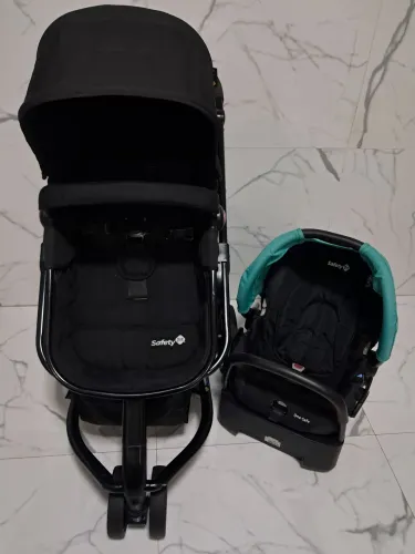Carrinho Bebê Conforto e Base de Carro Safety Mobbi Unissex Moisés Impecável Lindo