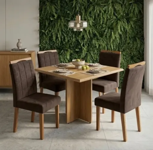 Mesa Toscana 90 com 4 Cadeiras Verona
